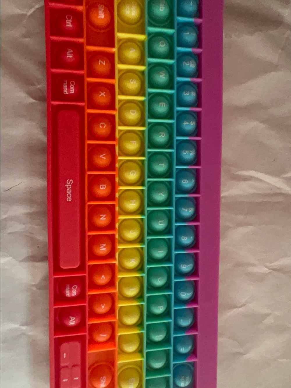 Rainbow Pop-It Keyboard Fidget Toy